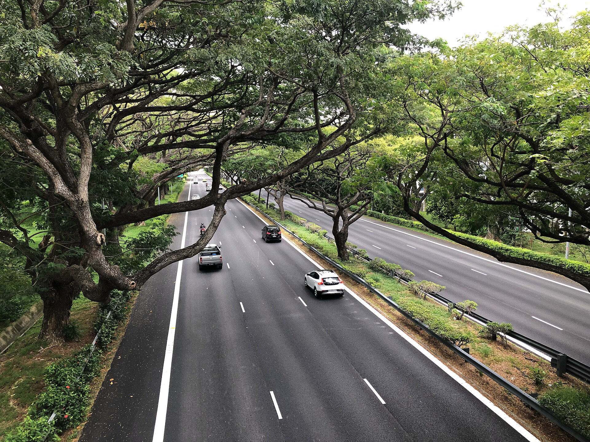 Singapore expressway road context for private MPV pickup toward Tuas and Johor Premium Outlets